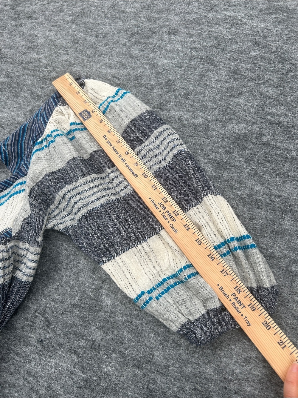 Free People Women’s Cozy Striped Mini Dress in an ivory and blue combo Size XS - Picture 11 of 14